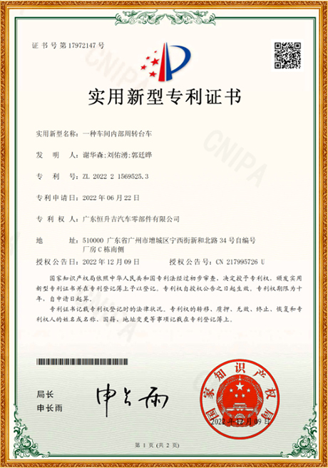 Certificate Of Honor